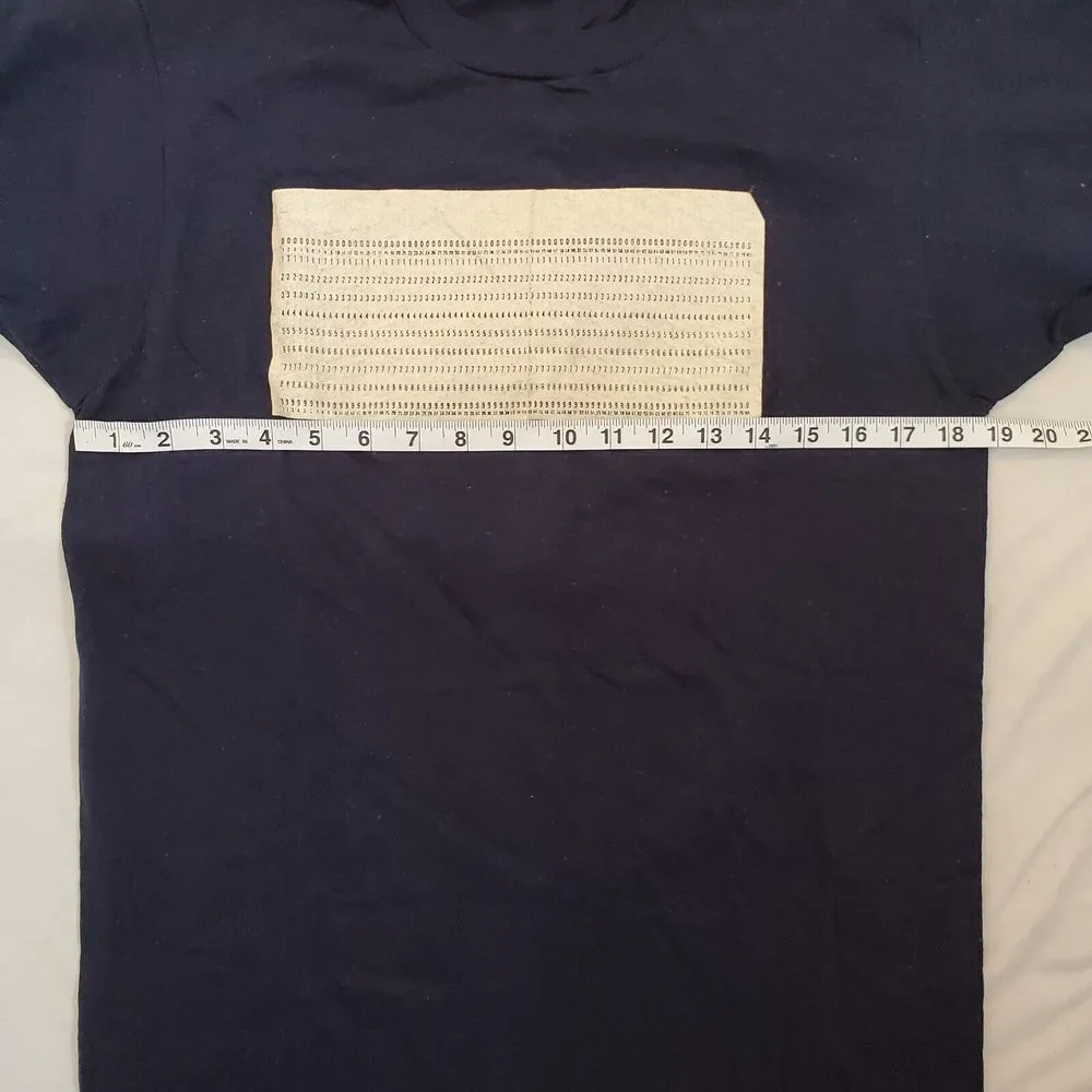 IBM‎ Punch Card T-Shirt 100% Cotton Made In The USA Single Stitch Size 46-48